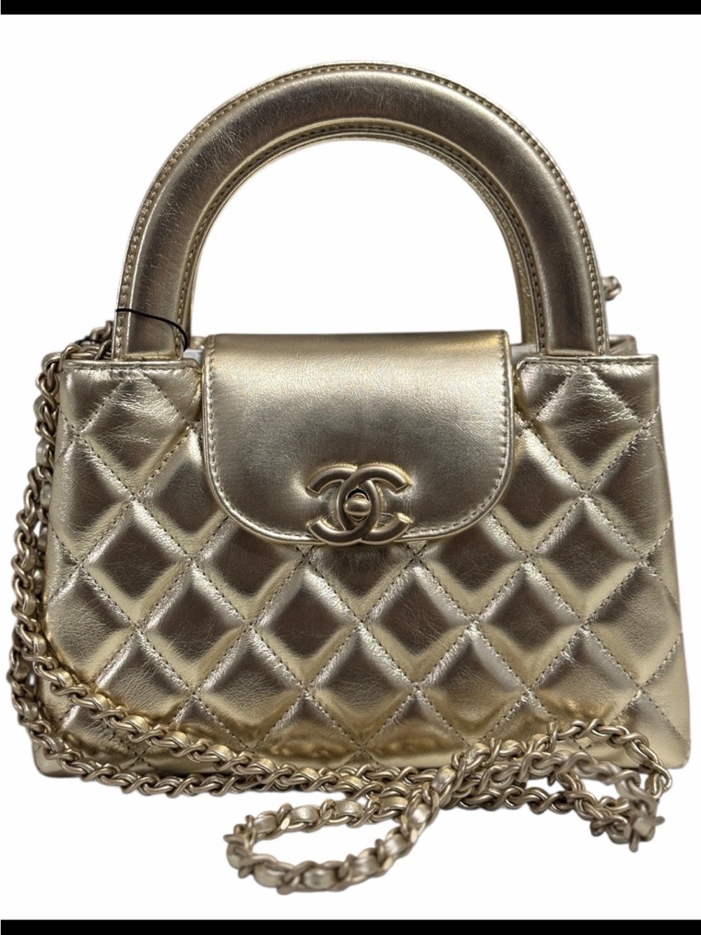 CHANEL Kelly bag in Metallic Gold